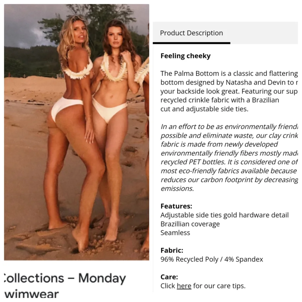Nwot SET Monday swimwear ribbed cocoa brown s Portugal top + Palma bottom xs